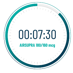 Lung function DENALI study showing AIRSUPRA 180/160 mcg with 7.5-minute onset of bronchodilation.
