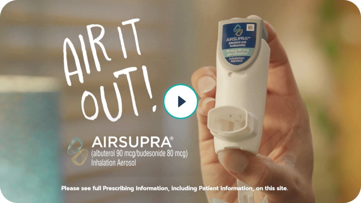 Instructional Video Demonstrating How to Use the AIRSUPRA Asthma Inhaler