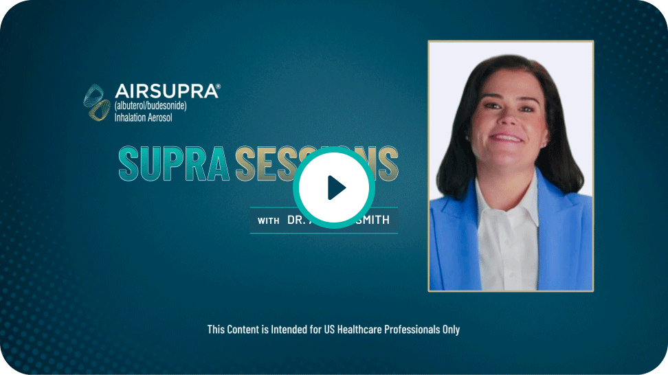 Albuterol Only Rescue Expert Education Video From AIRSUPRA Featuring Dr Alexis Smith For Healthcare Professionals